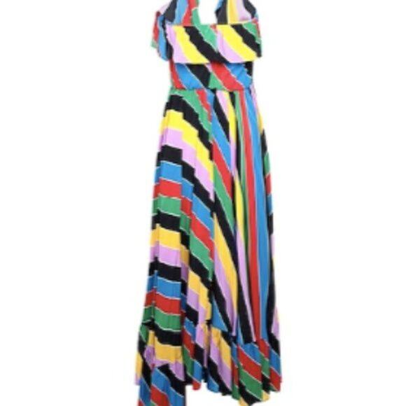 Philosophy di Lorenzo Serafini Long one shoulder dress multi colored - Picture 6 of 13
